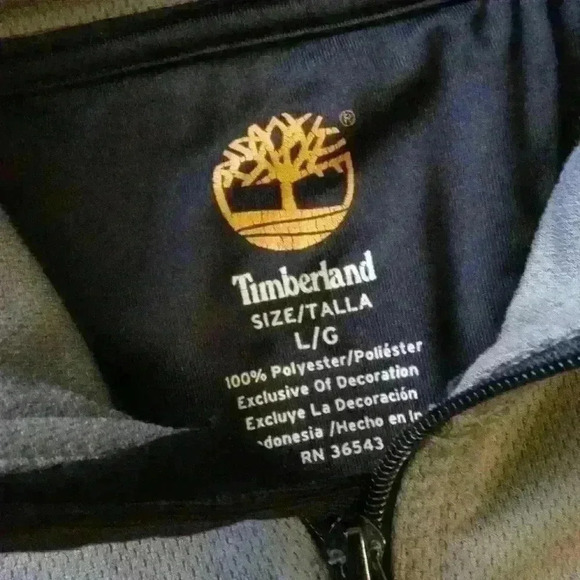 TIMBERLAND MEN'S FLEECE QUARTER ZIP PULLOVER‎ SIZE LARGE - Picture 4 of 12